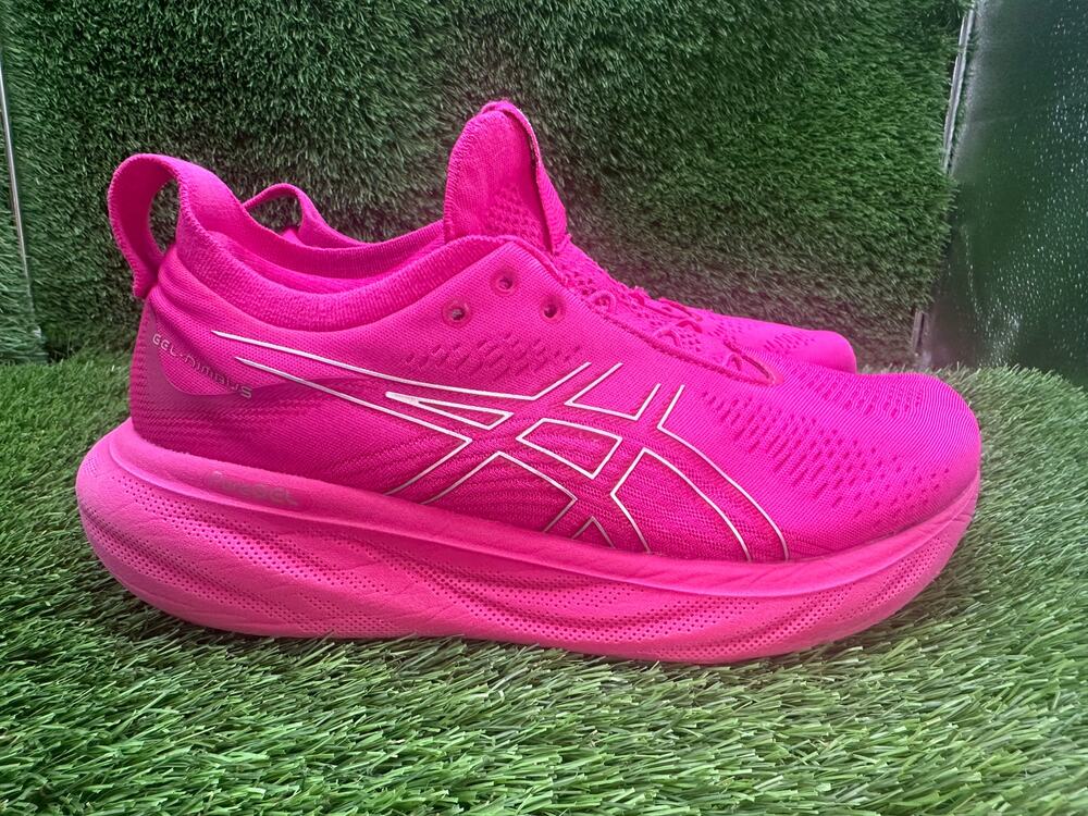 Asics Gel-Nimbus 25 1012B356-701 Athletic Sneaker Women's 9 Pink Knit Training